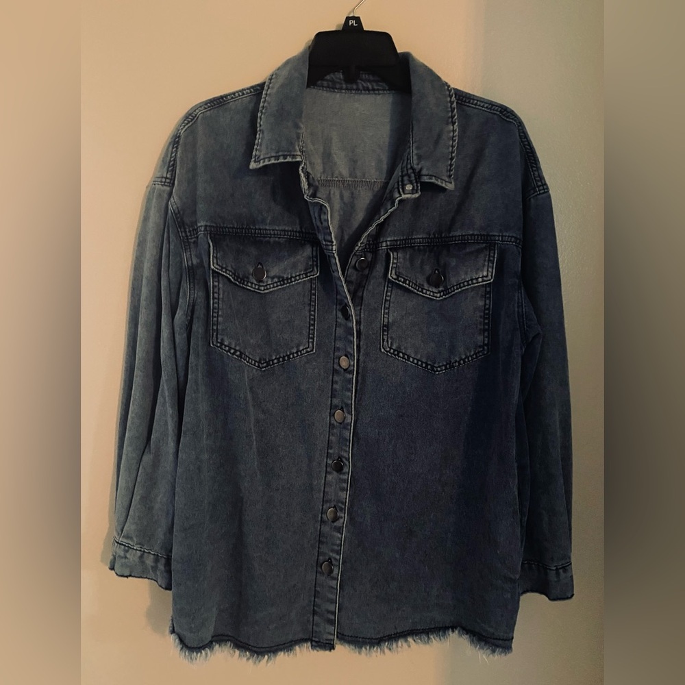 Denim Button-Up Shacket